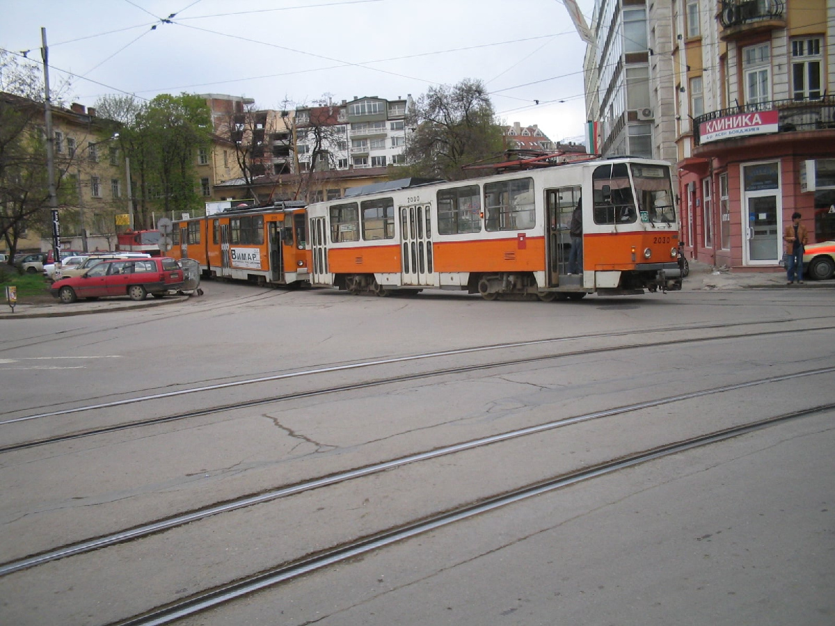 София, Tatra T6A2B № 2030; София — Исторически снимки — Трамвайни мотриси (1990–2010)