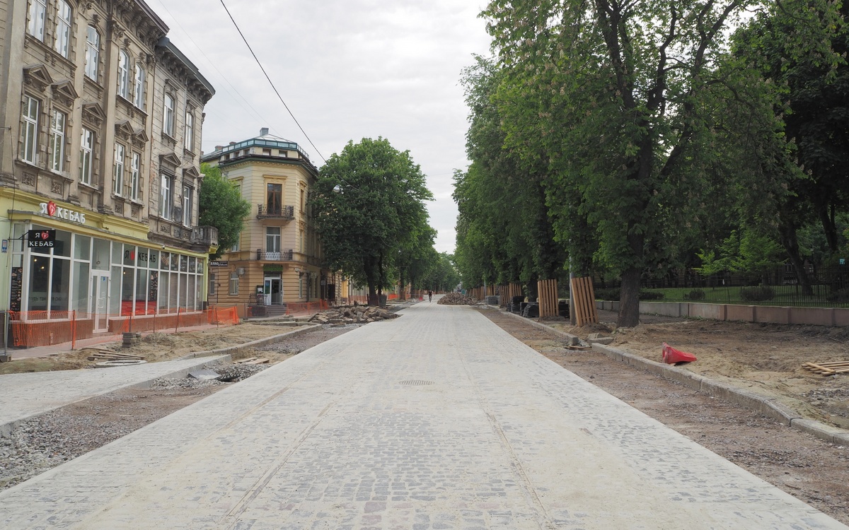 Lviv — Track reconstructions: Stepana Bandery str. [28.09.2020 -18.12.2021]