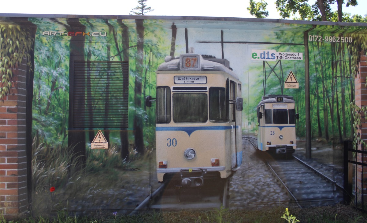Woltersdorf — Trams in the art • Straßenbahnen in der Kunst