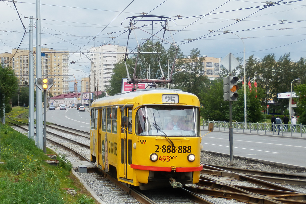 Екатеринбург, Tatra T3SU (двухдверная) № 493