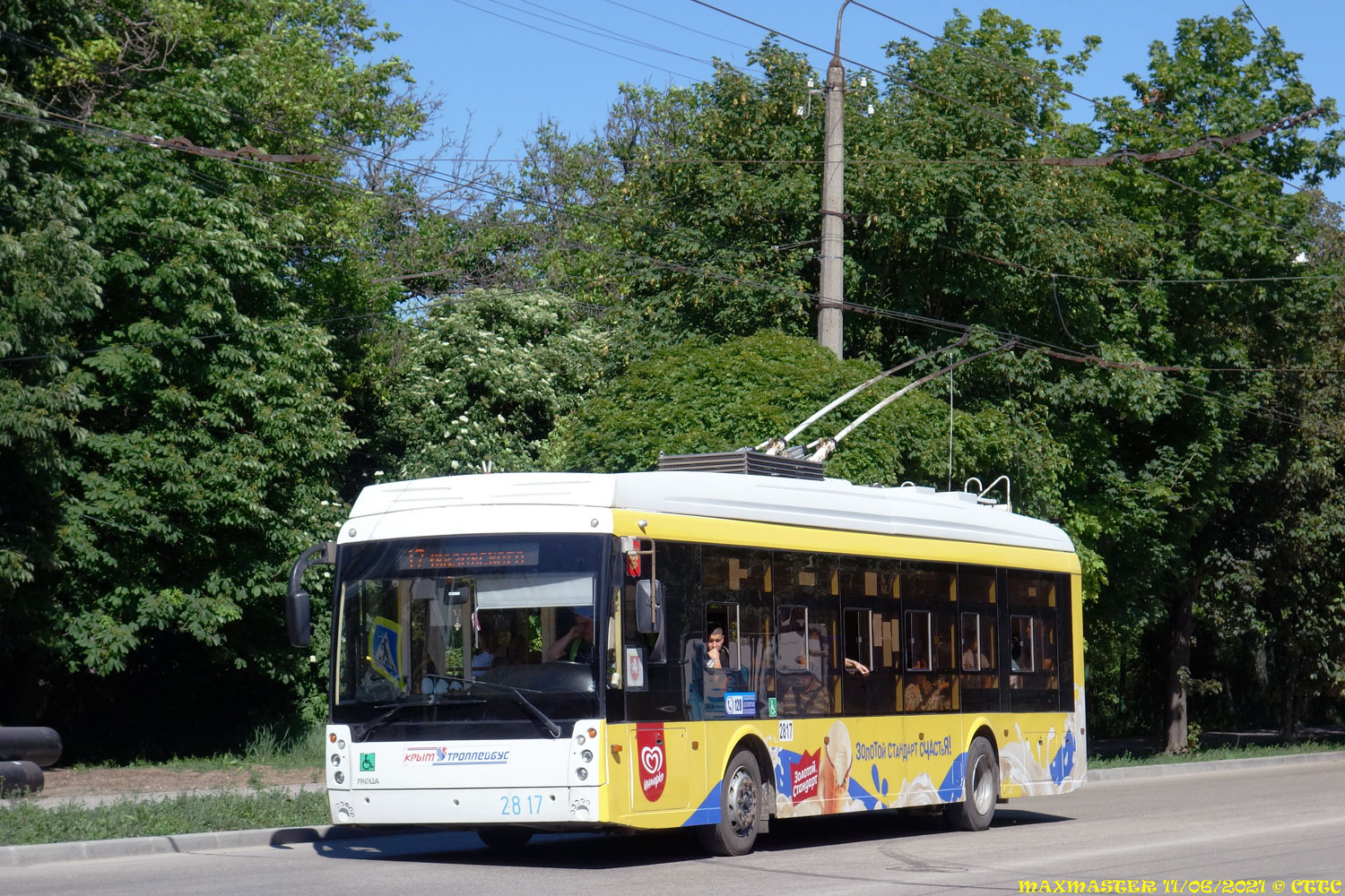 Crimean trolleybus, Trolza-5265.03 “Megapolis” # 2817