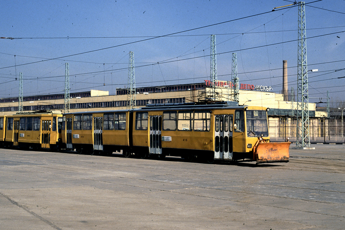 Sofia, T6M-400 (Sofia-100) č. 416; Sofia — Historical — Тramway photos (1990–2010); Sofia — Tram depots: [4] Iskar