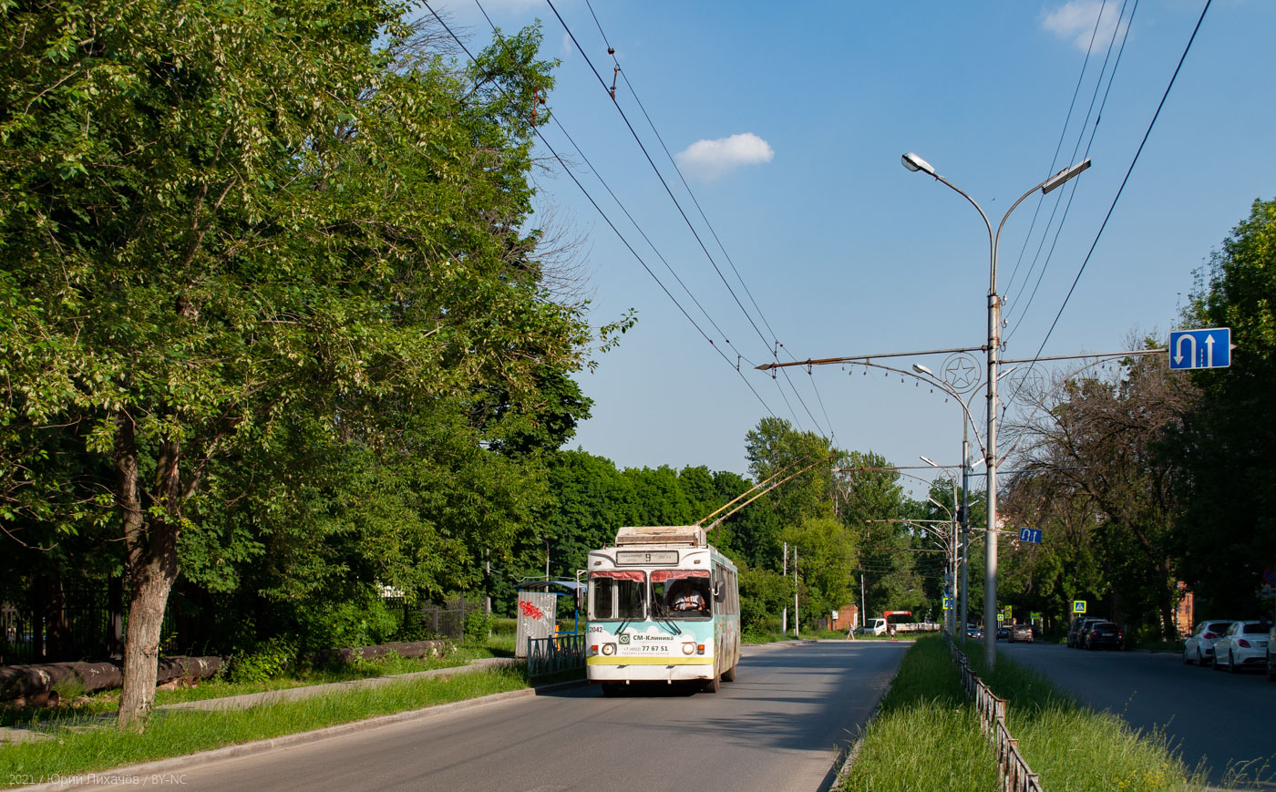 Рязань, ЗиУ-682ГМ1 (с широкой передней дверью) № 2042; Рязань — Троллейбусные линии и инфраструктура