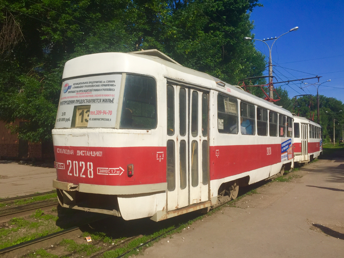 Самара, Tatra T3SU (двухдверная) № 2028