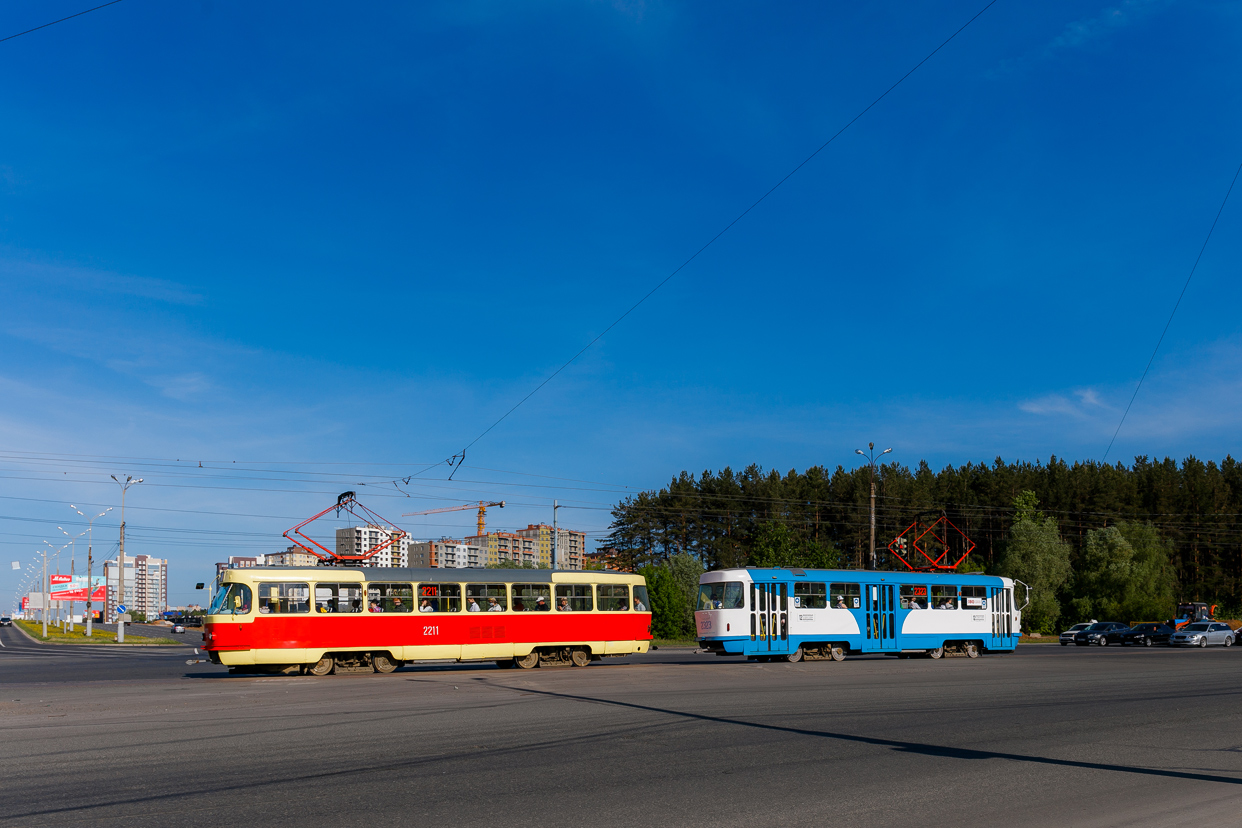 Ижевск, Tatra T3K № 2323; Ижевск, Tatra T3SU № 2211