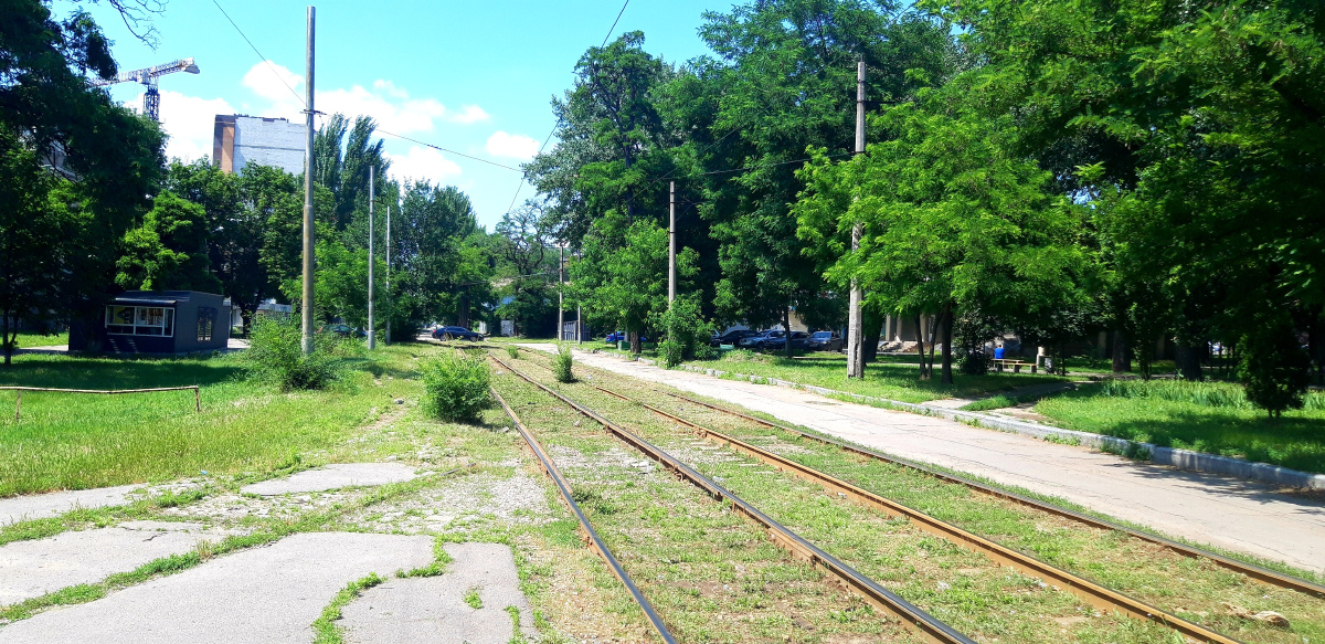 Запорожье — Трамвайная линия на улице Глиссерной