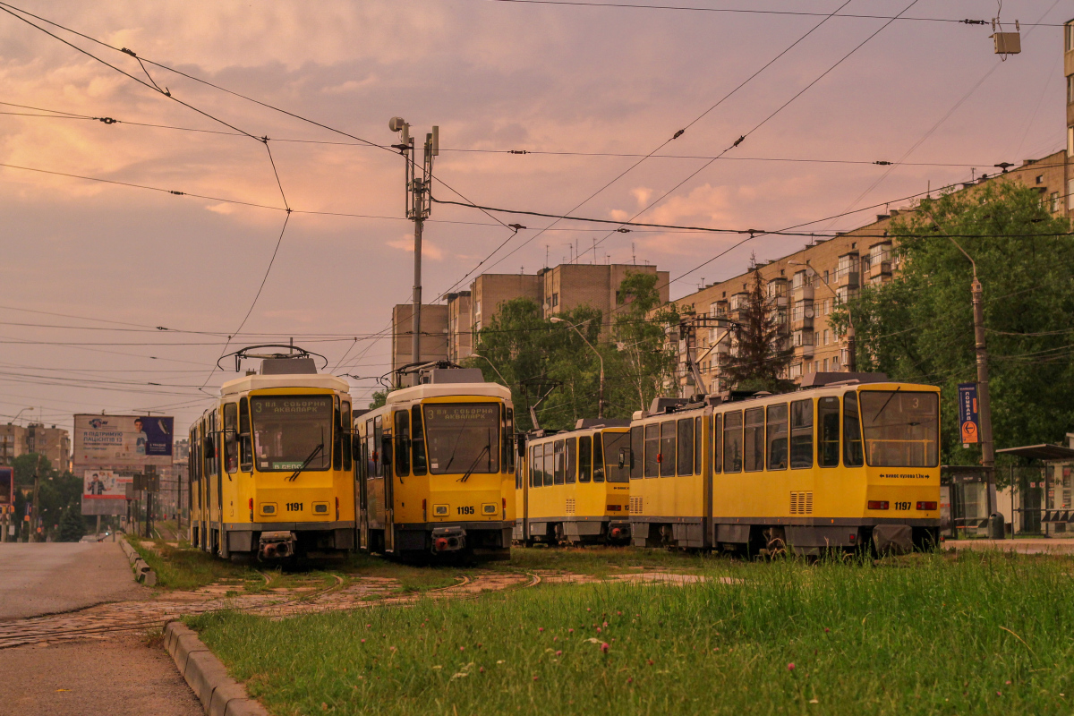 Lviv, Tatra KT4DM № 1191; Lviv, Tatra KT4DM № 1197