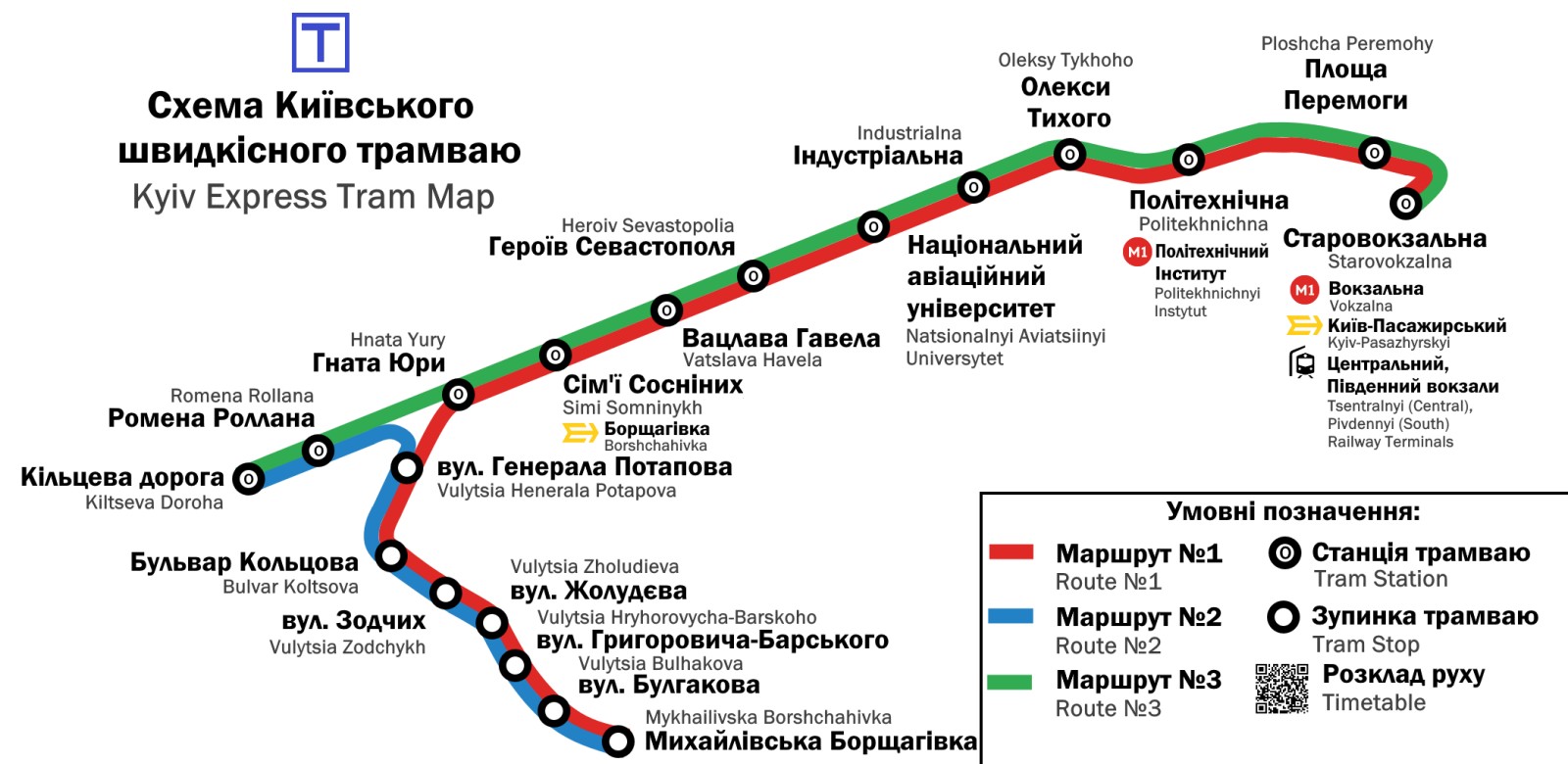 Киев — Схемы отдельных маршрутов