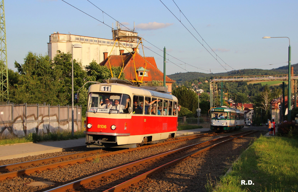 Liberec - Jablonec nad Nisou, Tatra T3M nr. 8106 (16); Liberec - Jablonec nad Nisou — Last weeks of metre-gauge, 2021
