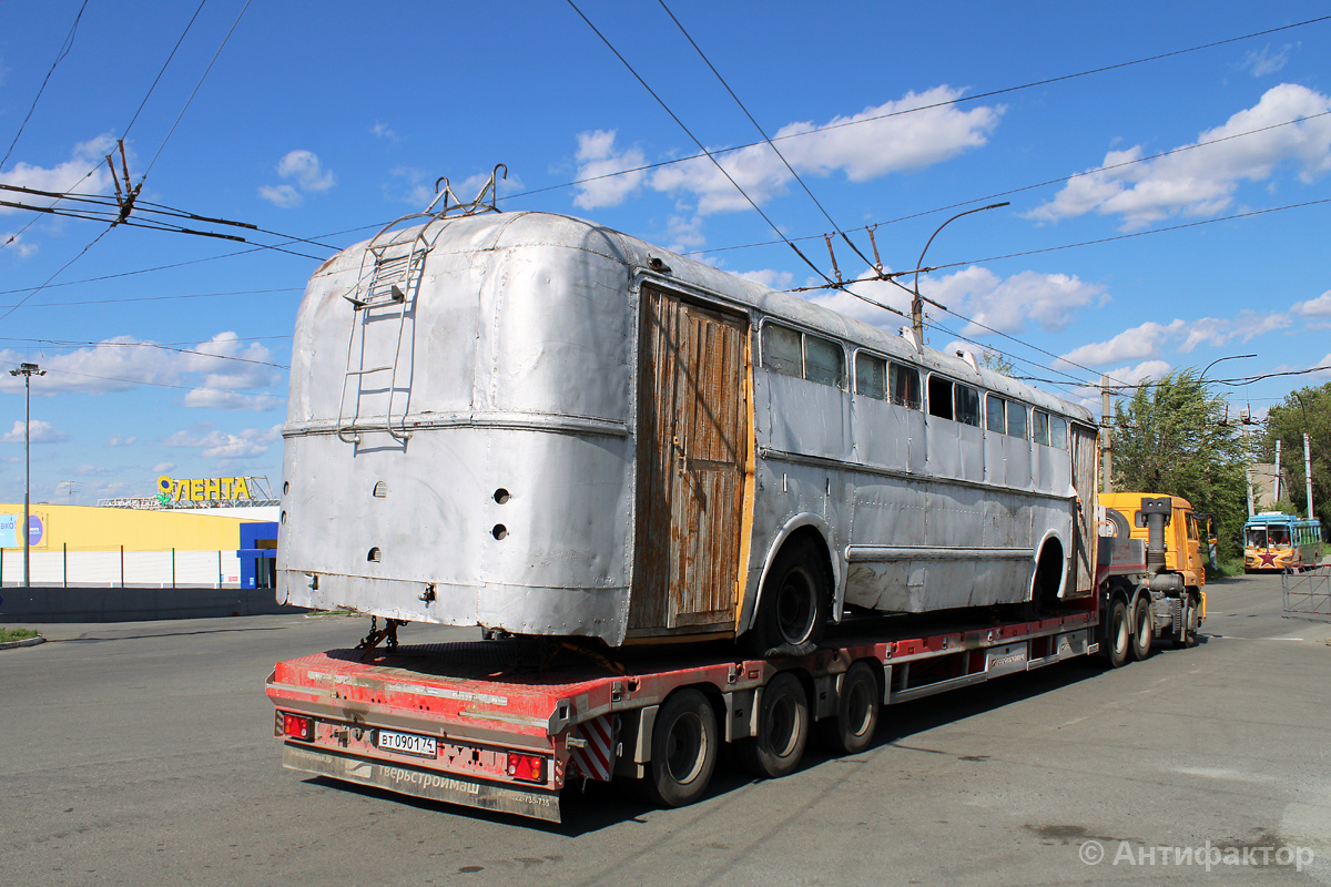Челябинск — Транспортировка троллейбуса ЗиУ-5Д