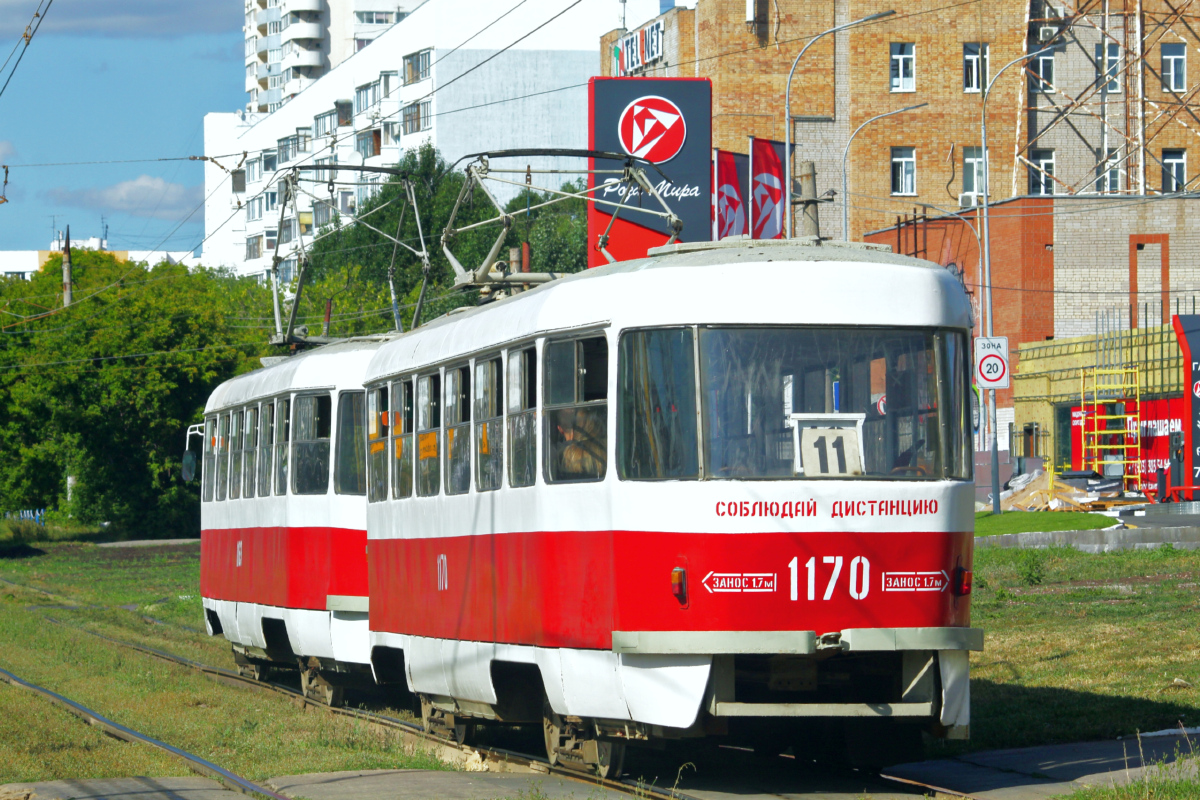 Самара, Tatra T3SU (двухдверная) № 1170