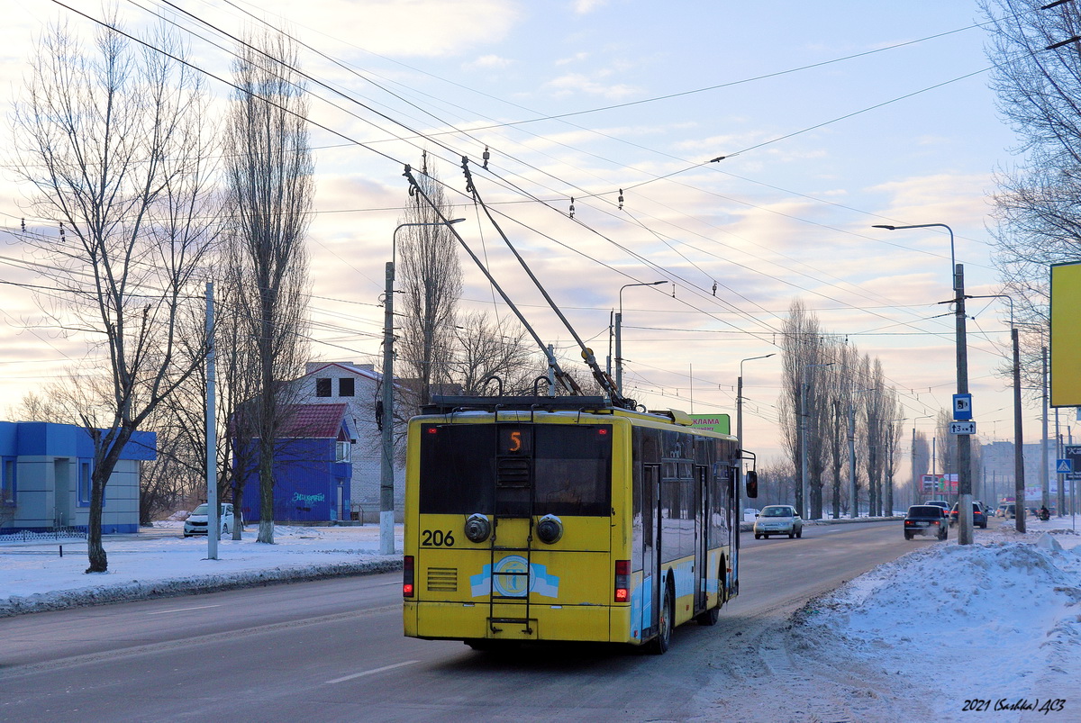 Кременчук, ЛАЗ E183D1 № 206