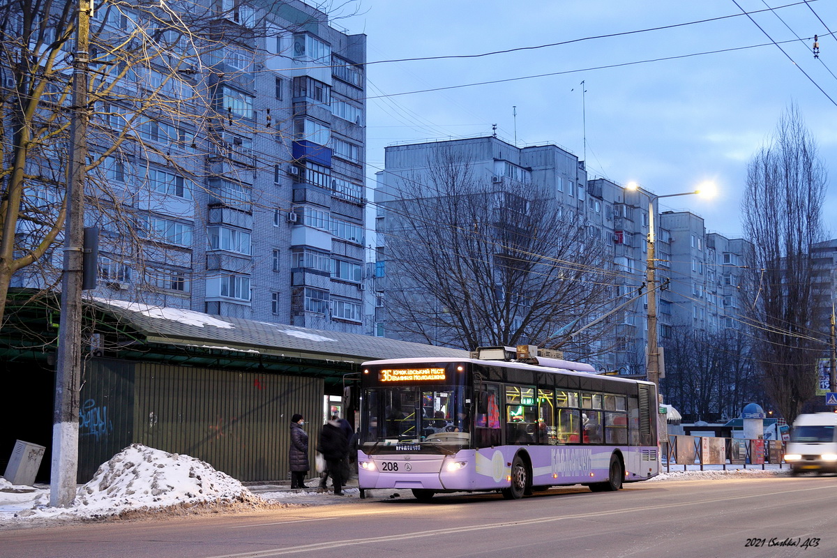 Кременчуг, ЛАЗ E183A1 № 208