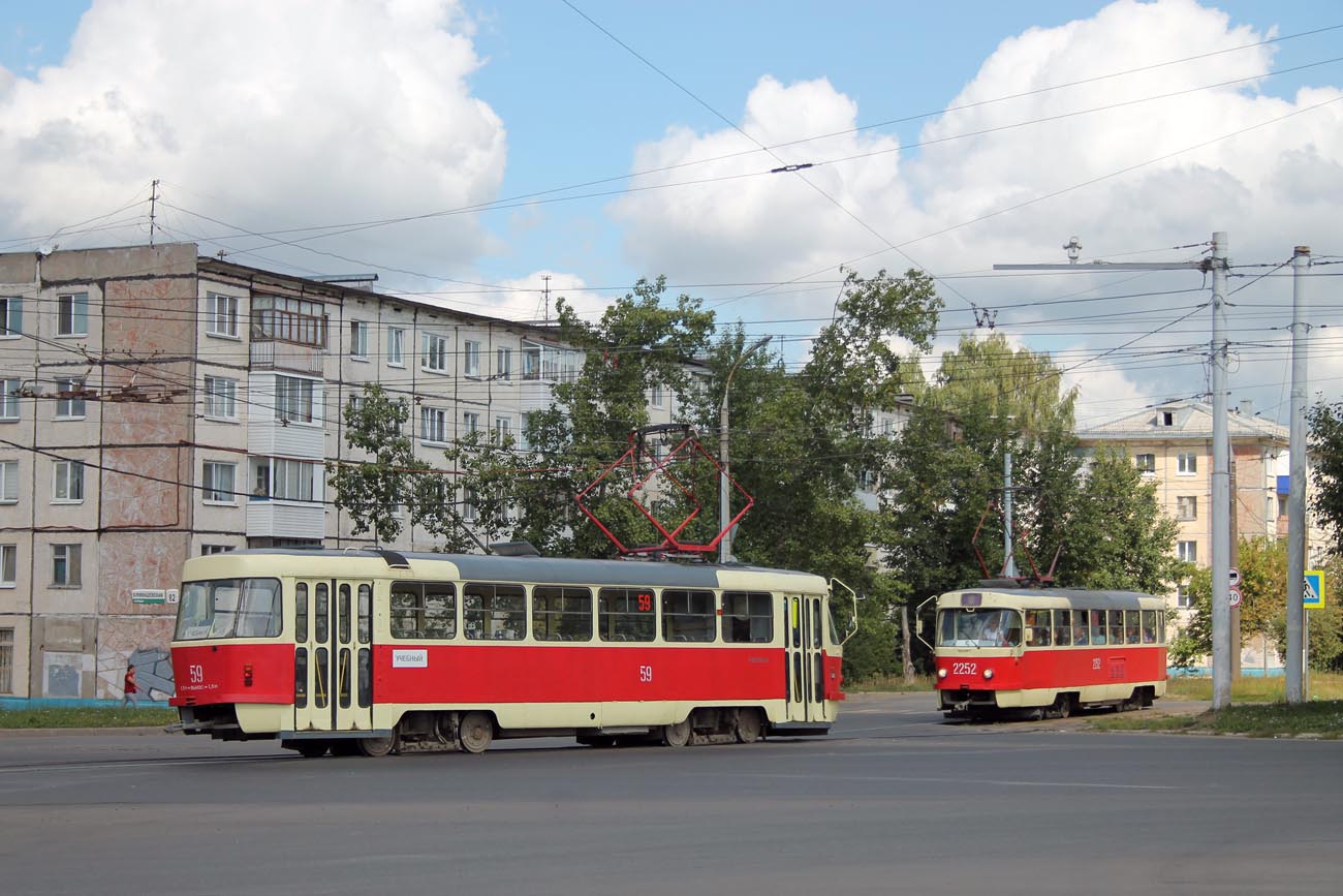 Ижевск, Tatra T3SU (двухдверная) № 59; Ижевск, Tatra T3SU (двухдверная) № 2252