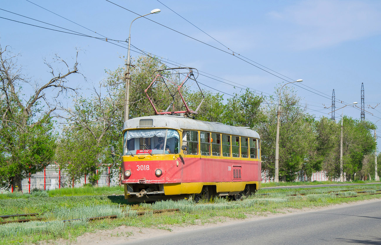 Волгоград, Tatra T3SU (двухдверная) № 3018