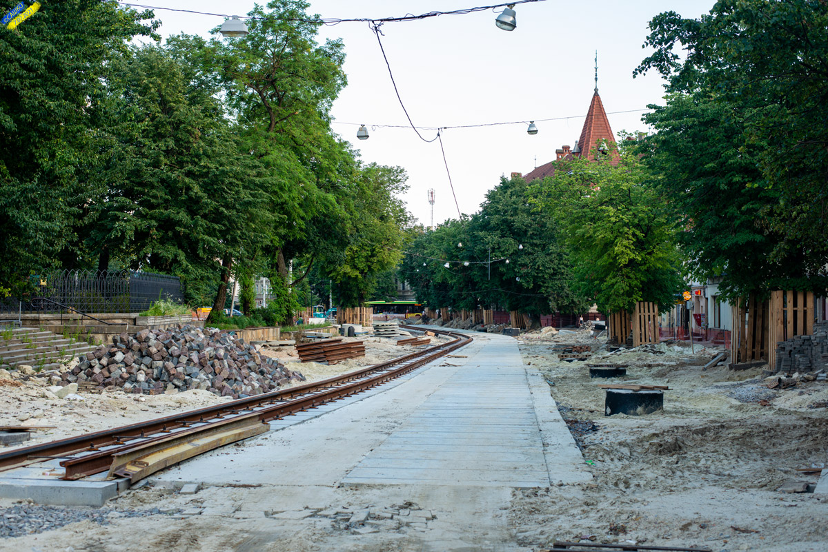 利沃夫 — Track reconstructions: Stepana Bandery str. [28.09.2020 -18.12.2021]