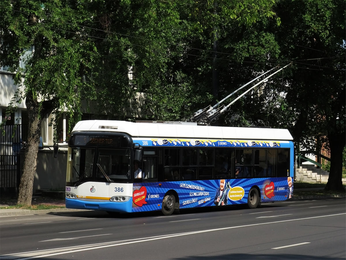 Debrecen, Solaris Trollino II 12 Ganz-Škoda D № 386