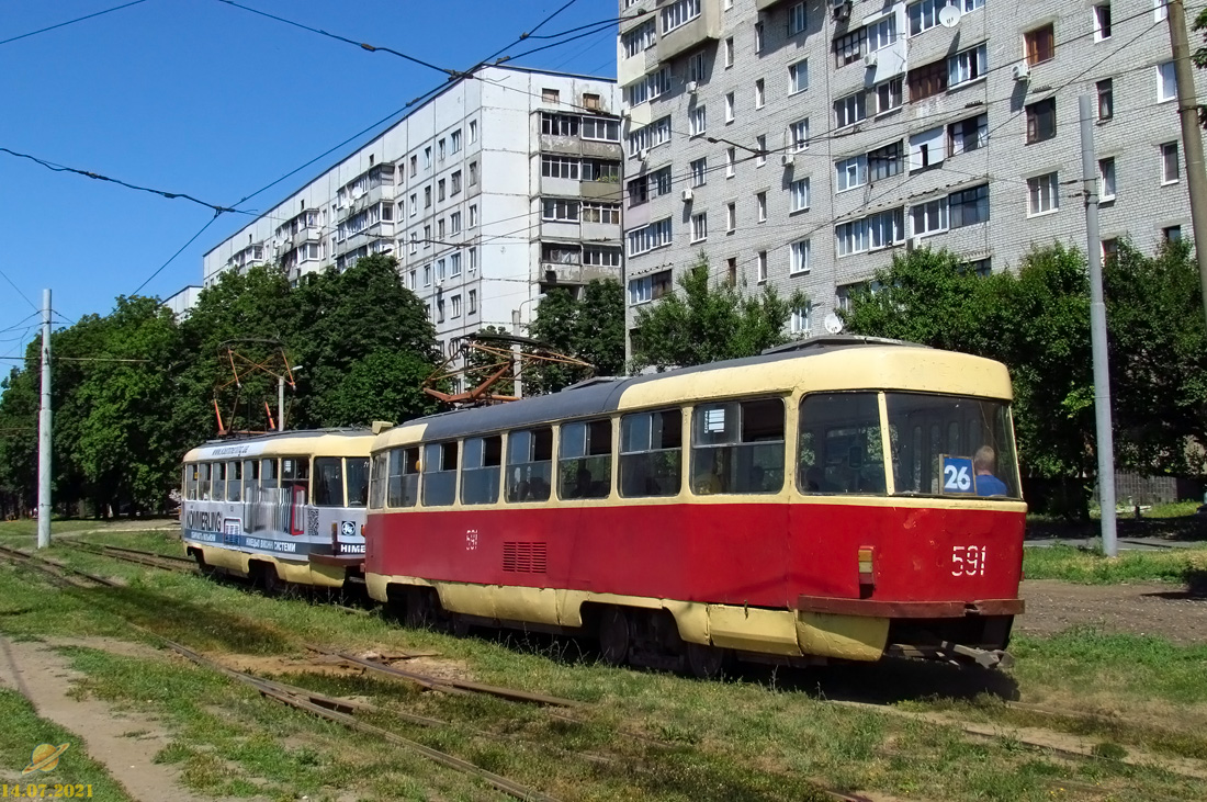 Харьков, Tatra T3SU № 591
