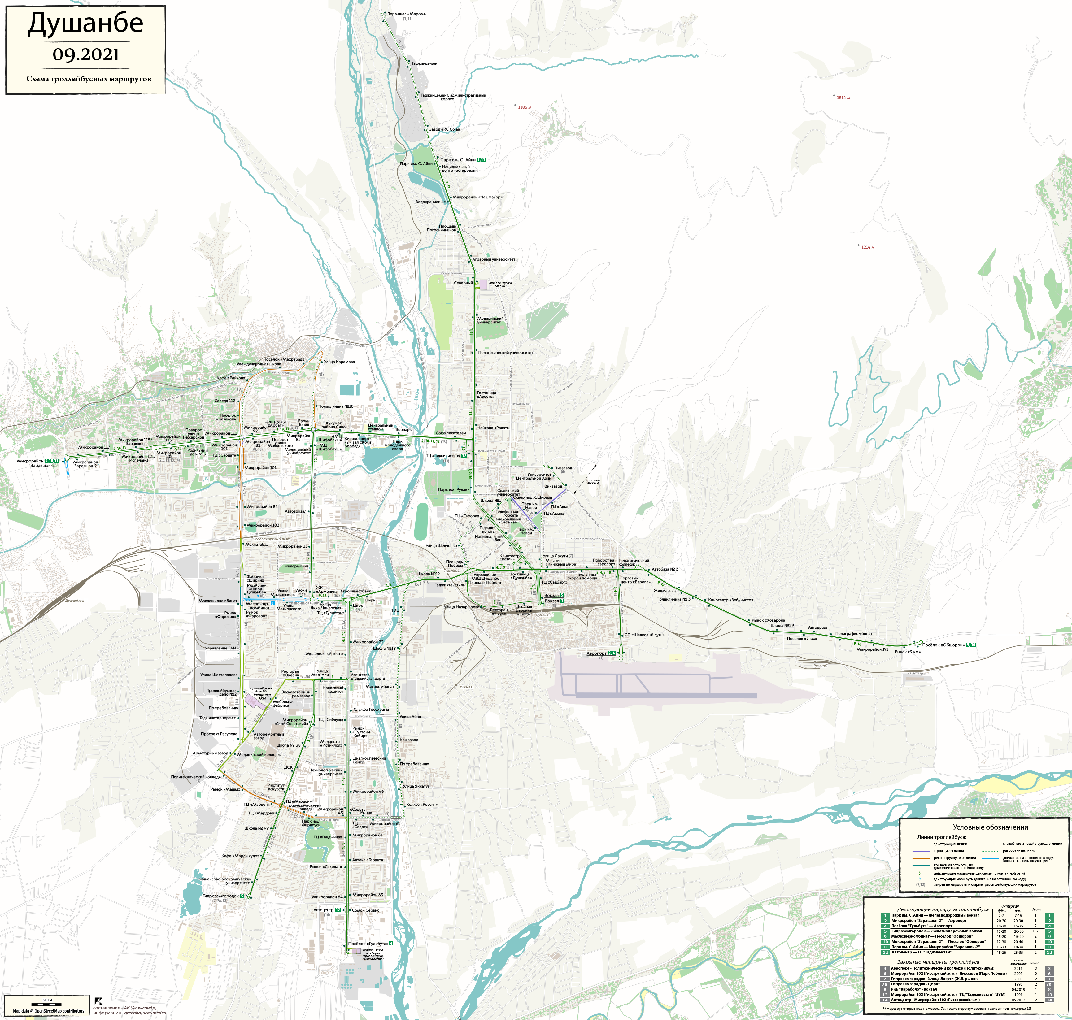 Dushanbe — Maps