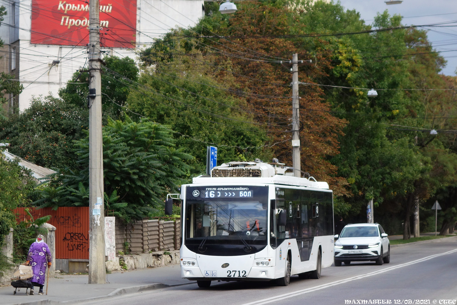 Crimean trolleybus, VMZ-5298.01 “Avangard” № 2712