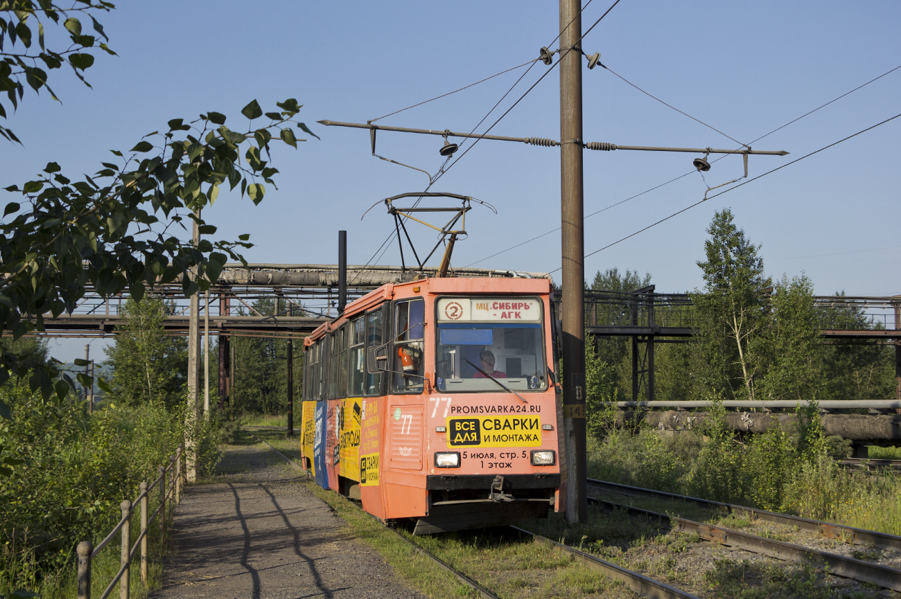 Ачинск, 71-605 (КТМ-5М3) № 77; Ачинск — Трамвайные линии и инфраструктура (Линия на ЗФА)