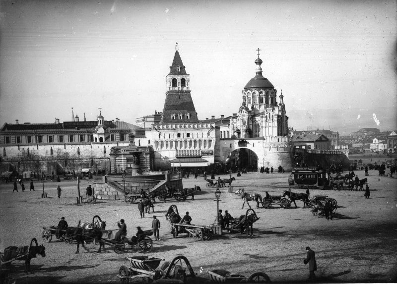 Москва — Исторические фотографии — Конка (1872-1912)