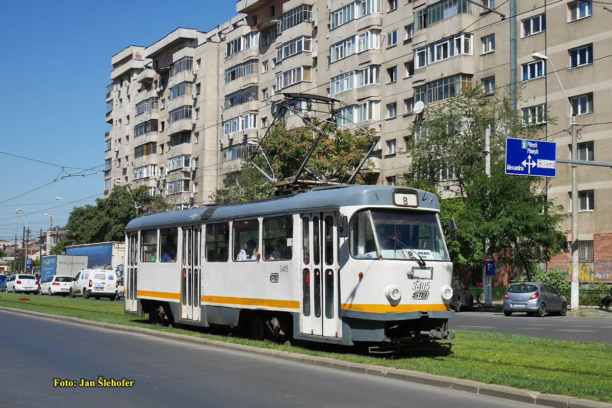Bucarest, Tatra T4R N°. 3405