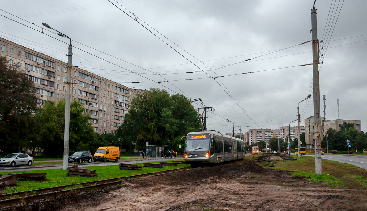 Киев, Electron T5B64 № 807; Киев — Реконструкция скоростного трамвая: нескоростной участок
