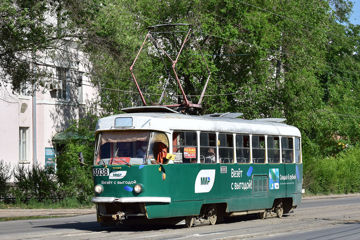 Волгоград, Tatra T3SU (двухдверная) № 3038