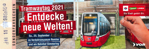 Viena — Tickets; Viena — Tramwaytag 2021