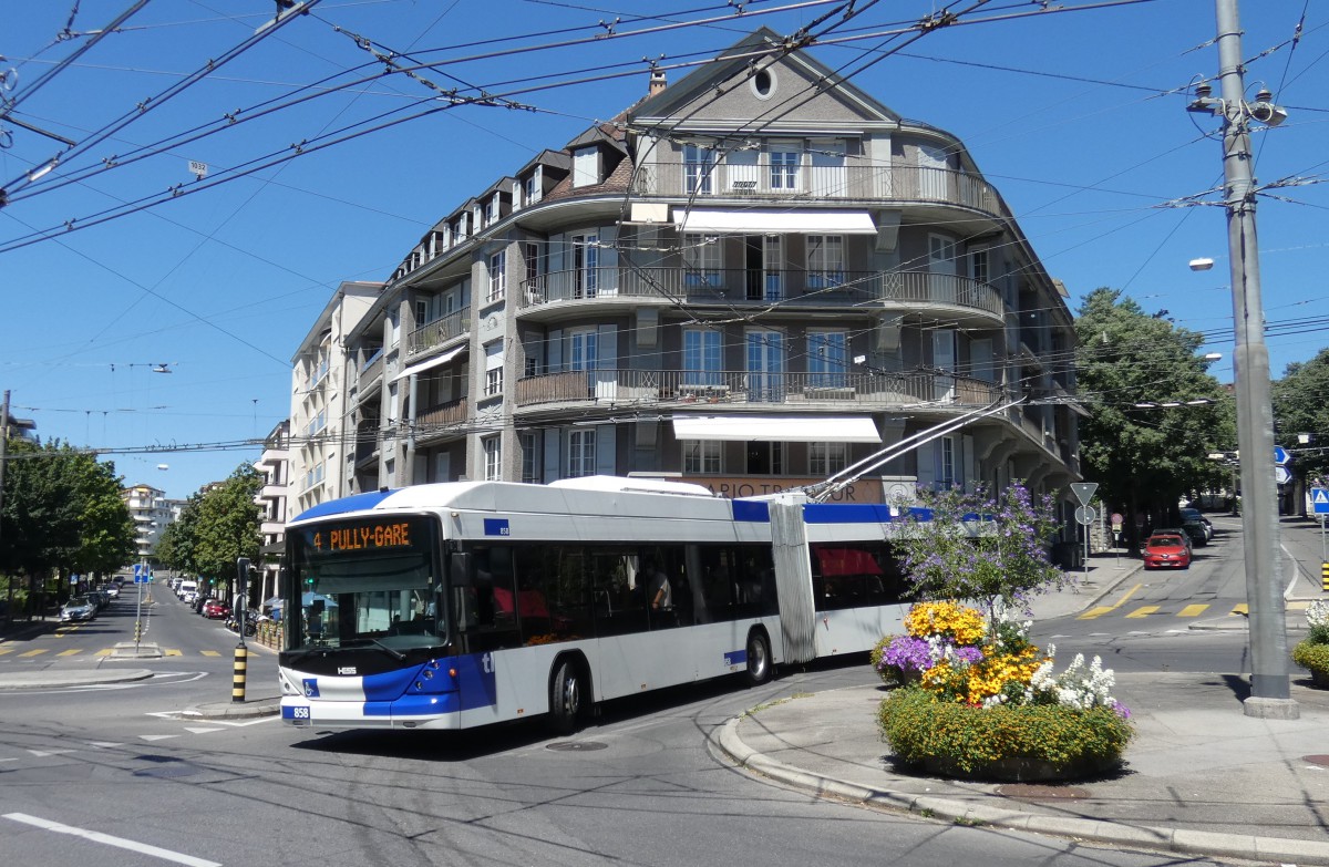 Лозанна, Hess SwissTrolley 3 (BGT-N2C) № 858