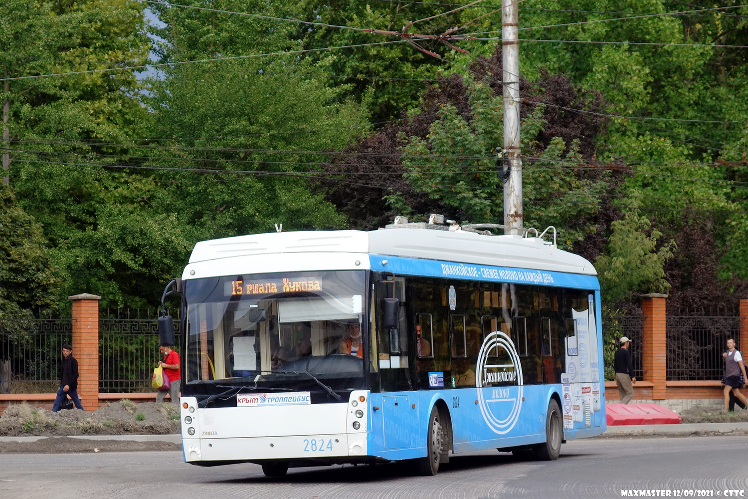 Кримський тролейбус, Тролза-5265.03 «Мегаполис» № 2824; Кримський тролейбус — Движение троллейбусов без КС (автономный ход).