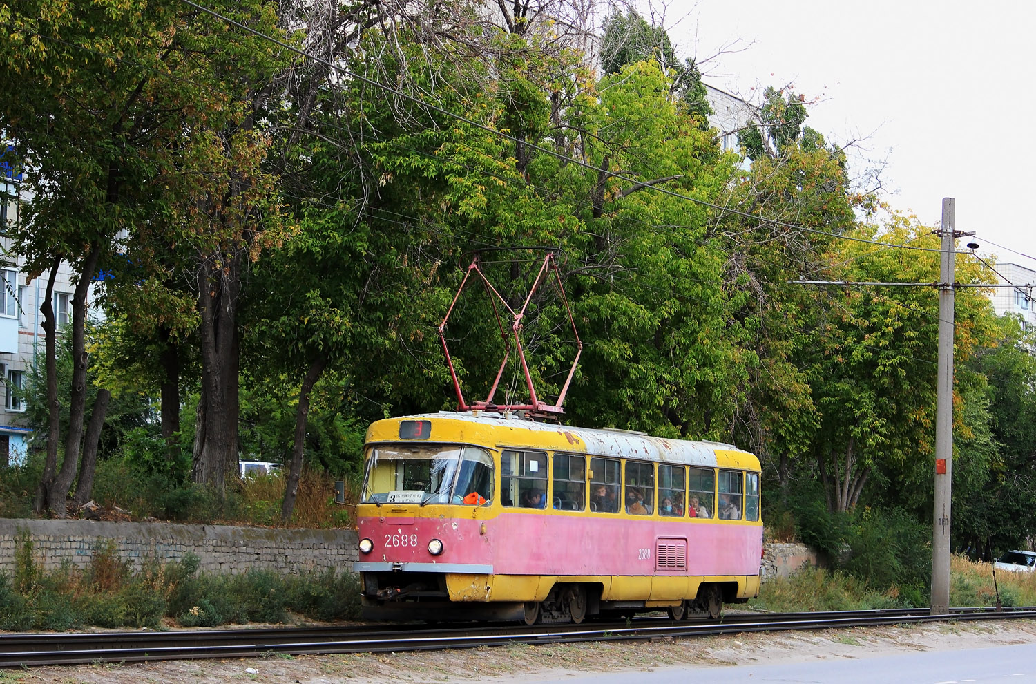 Волгоград, Tatra T3SU (двухдверная) № 2688