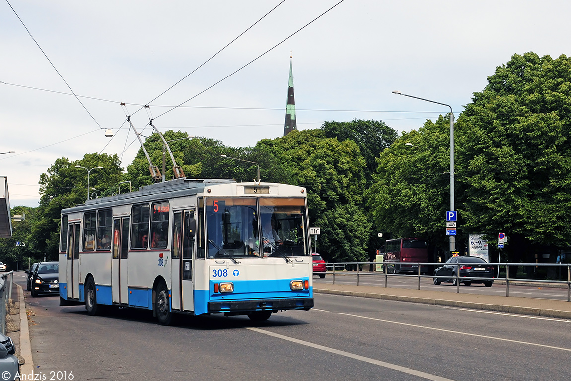 Талін, Škoda 14Tr89/6 № 308