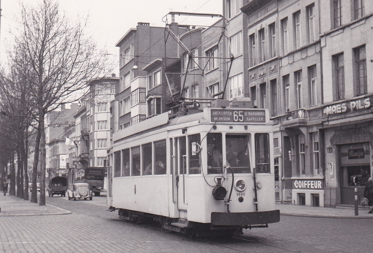 Антверпен, SNCV 4-axle motor car Odessa № 9660; Антверпен — Старые фотографии (N.M.V.B. — Interurban trams)