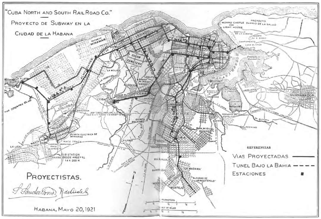 Гавана — Проект метро; Гавана — Схемы