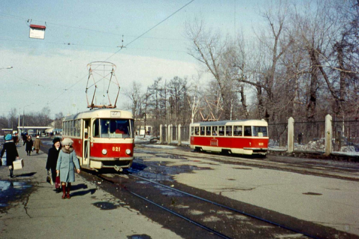 Москва, Tatra T3SU (двухдверная) № 821; Москва, Tatra T3SU (двухдверная) № 822
