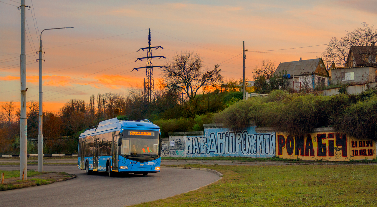 Днепр, АКСМ 32100D (БКМ-Україна) № 2004; Днепр — Троллейбусные линии и инфраструктура
