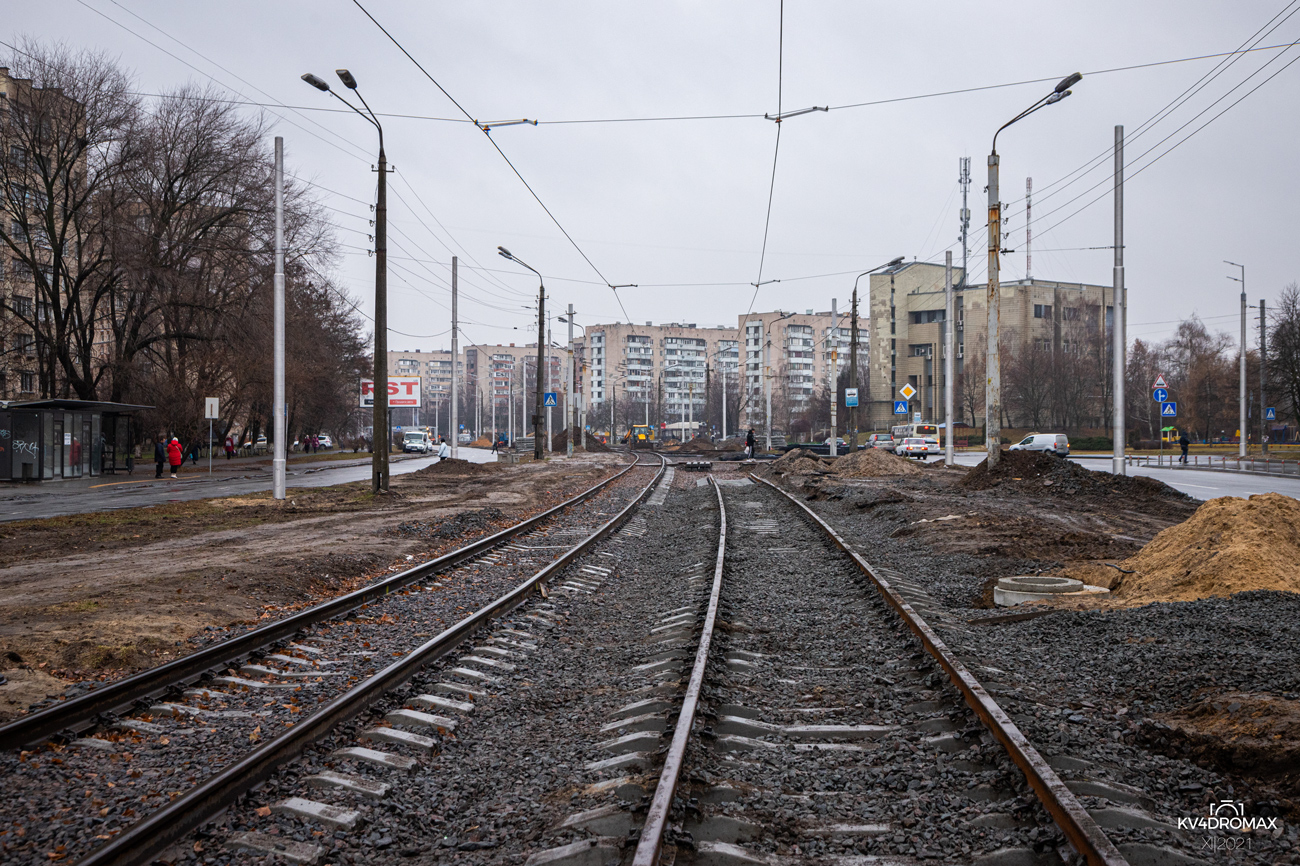 Киев — Реконструкция скоростного трамвая: нескоростной участок