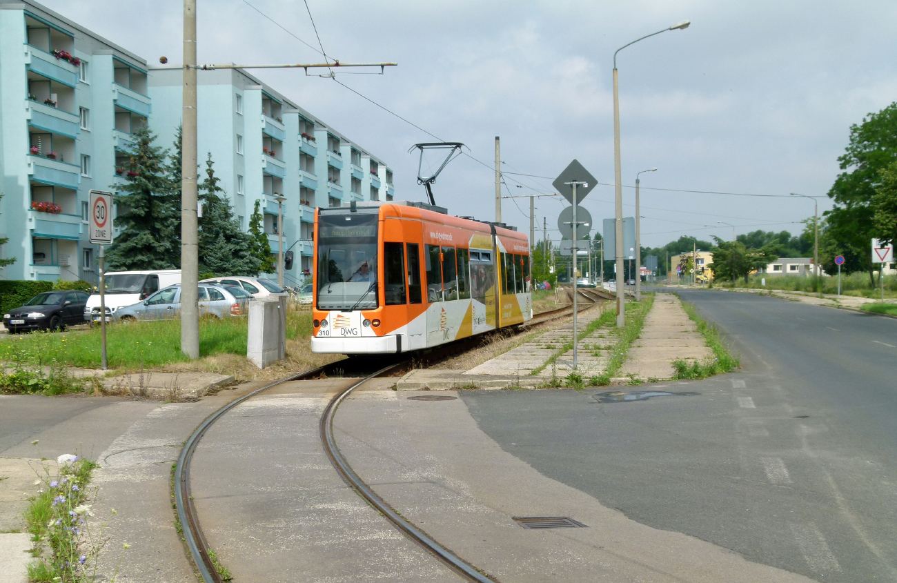 Дессау-Росслау, Bombardier NGT6DE № 310; Дессау-Росслау — Закрытые трамвайные линии