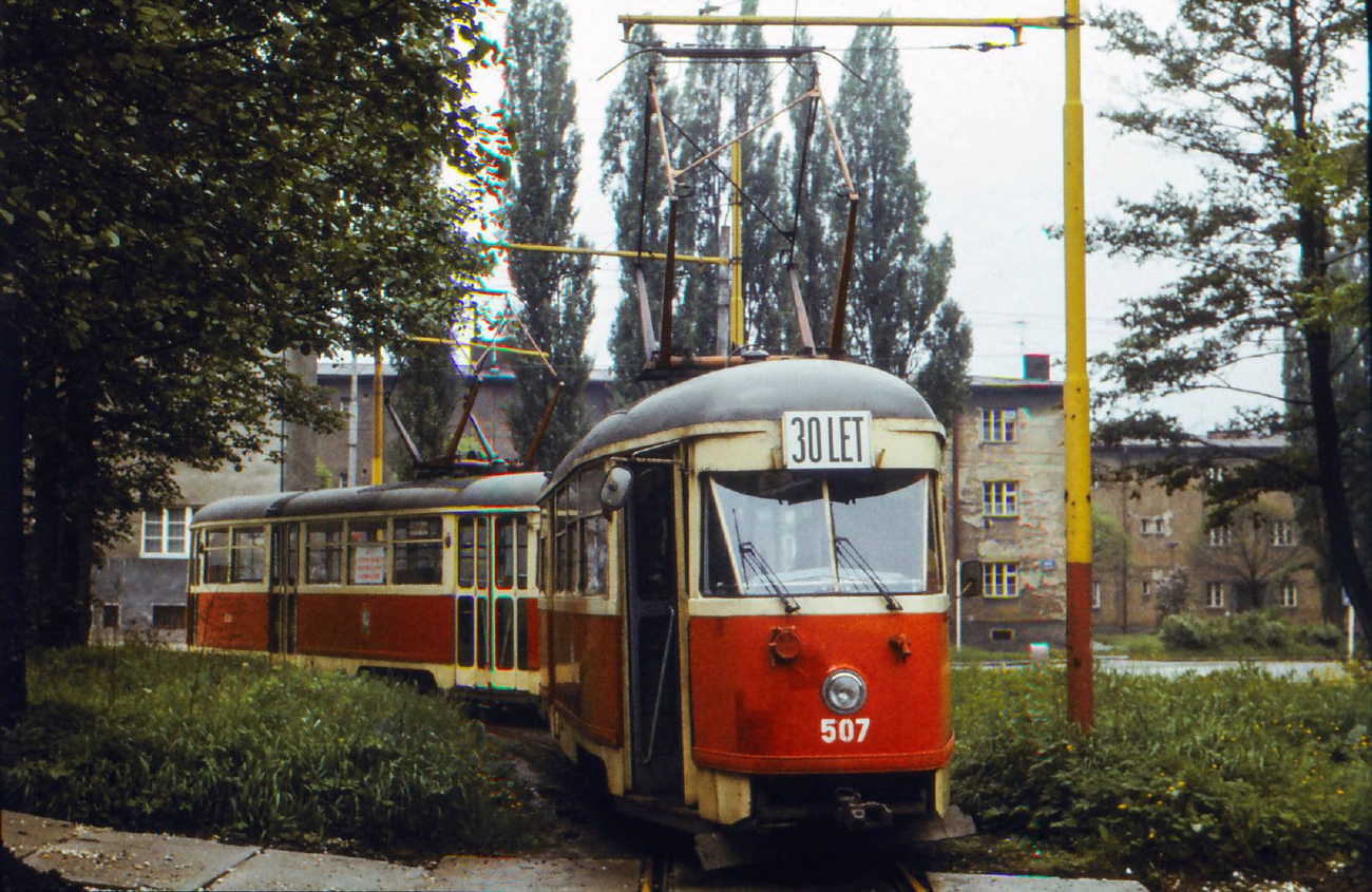 Острава, Tatra T1 № 507; Острава — Старые фотографии