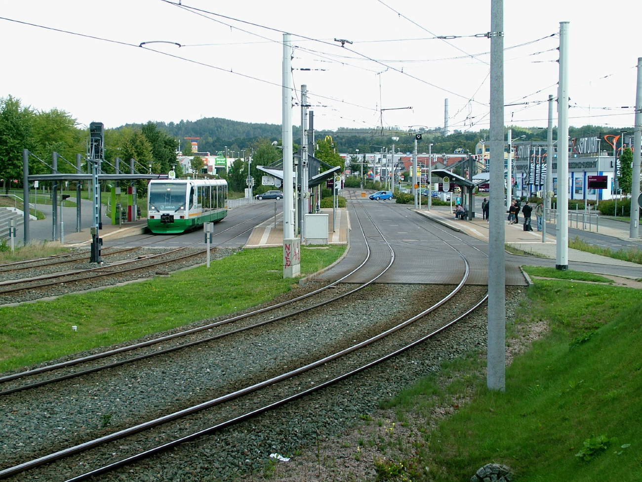 Zwickau — Tram lines and Infrastructure • Straßenbahnstrecken und Infrastruktur; Zwickau — Tram-railway system "Zwickauer Modell" • Straßenbahn-Eisenbahnkonzept "Zwickauer Modell"