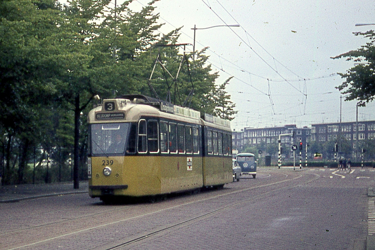 Роттердам, Schlinder articulated tram № 239; Роттердам — Старые фотографии