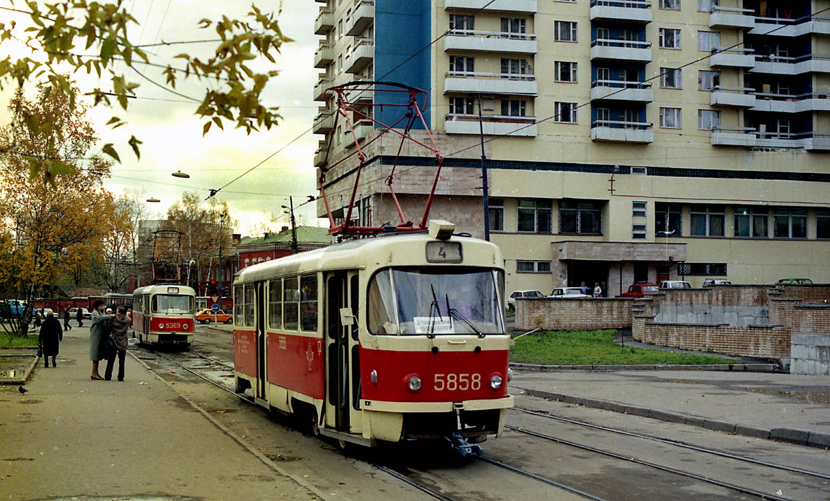 Москва, Tatra T3SU № 5858; Москва — Исторические фотографии — Трамвай и Троллейбус (1946-1991)