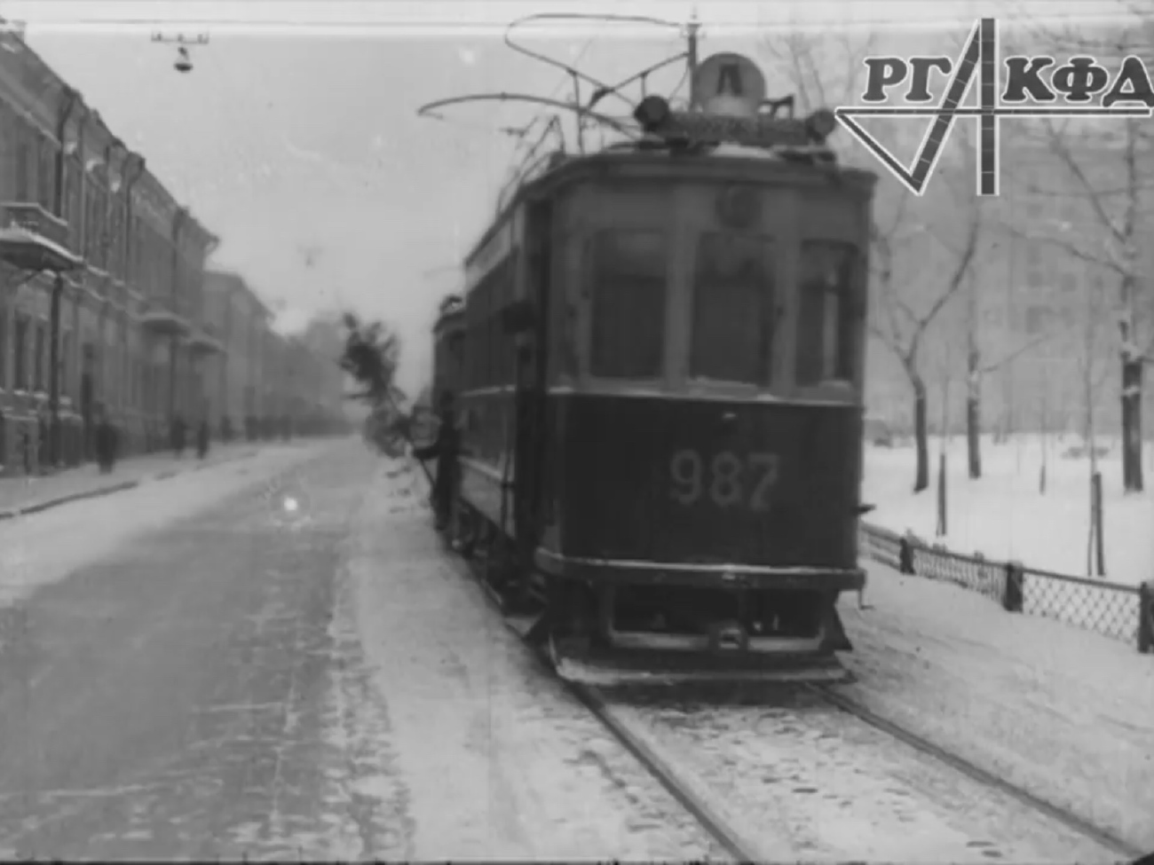 Москва, БФ № 987; Москва — Исторические фотографии — Трамвай и Троллейбус (1921-1945)