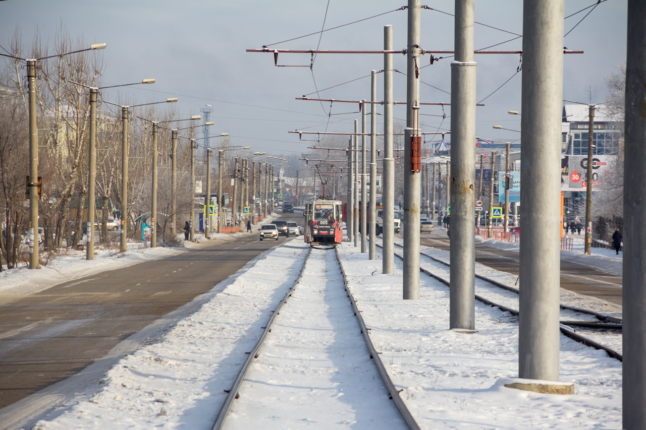 Усолье-Сибирское, 71-605 (КТМ-5М3) № 005; Усолье-Сибирское — Трамвайные линии и инфраструктура