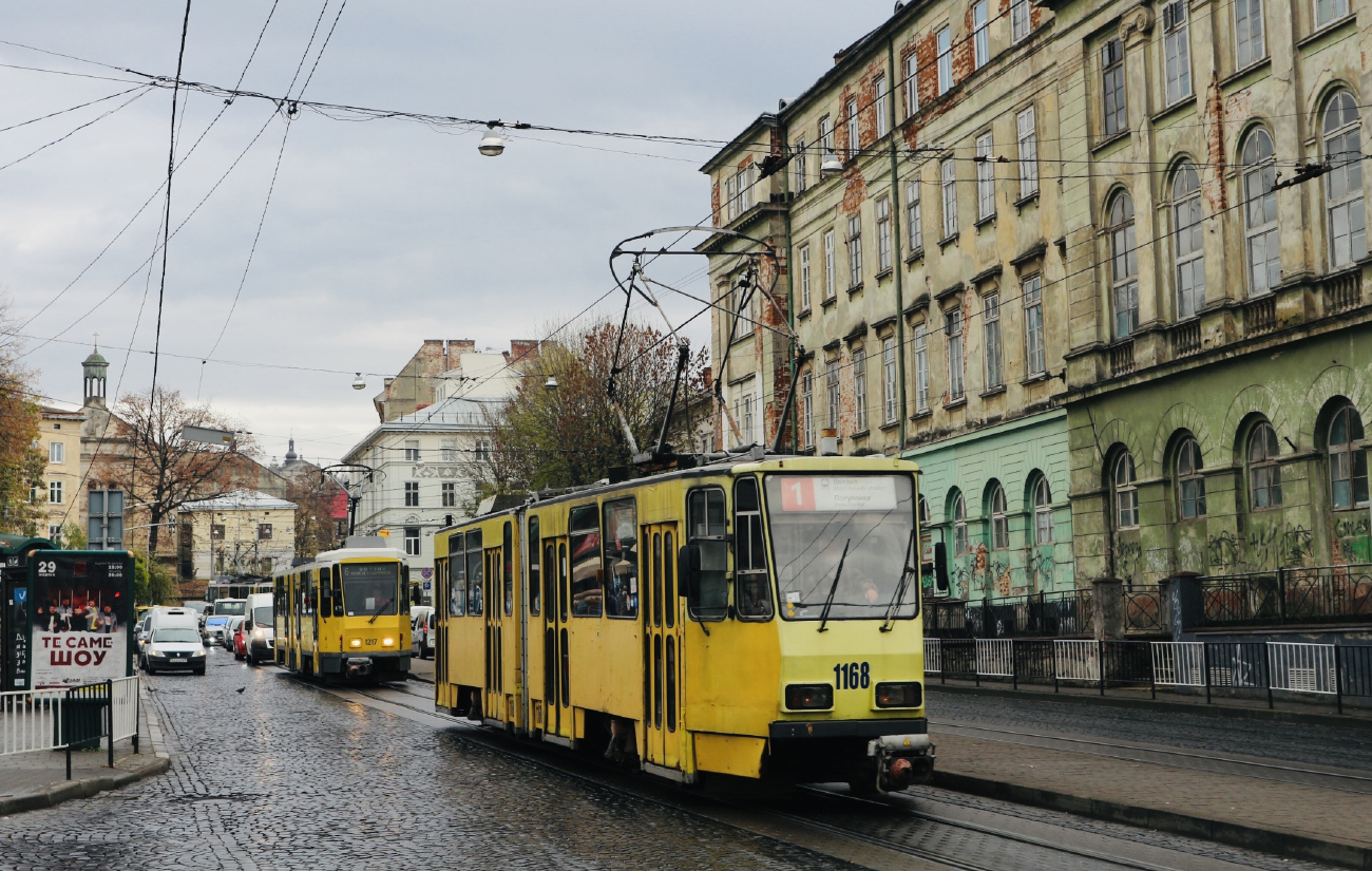 Львов, Tatra KT4D № 1168