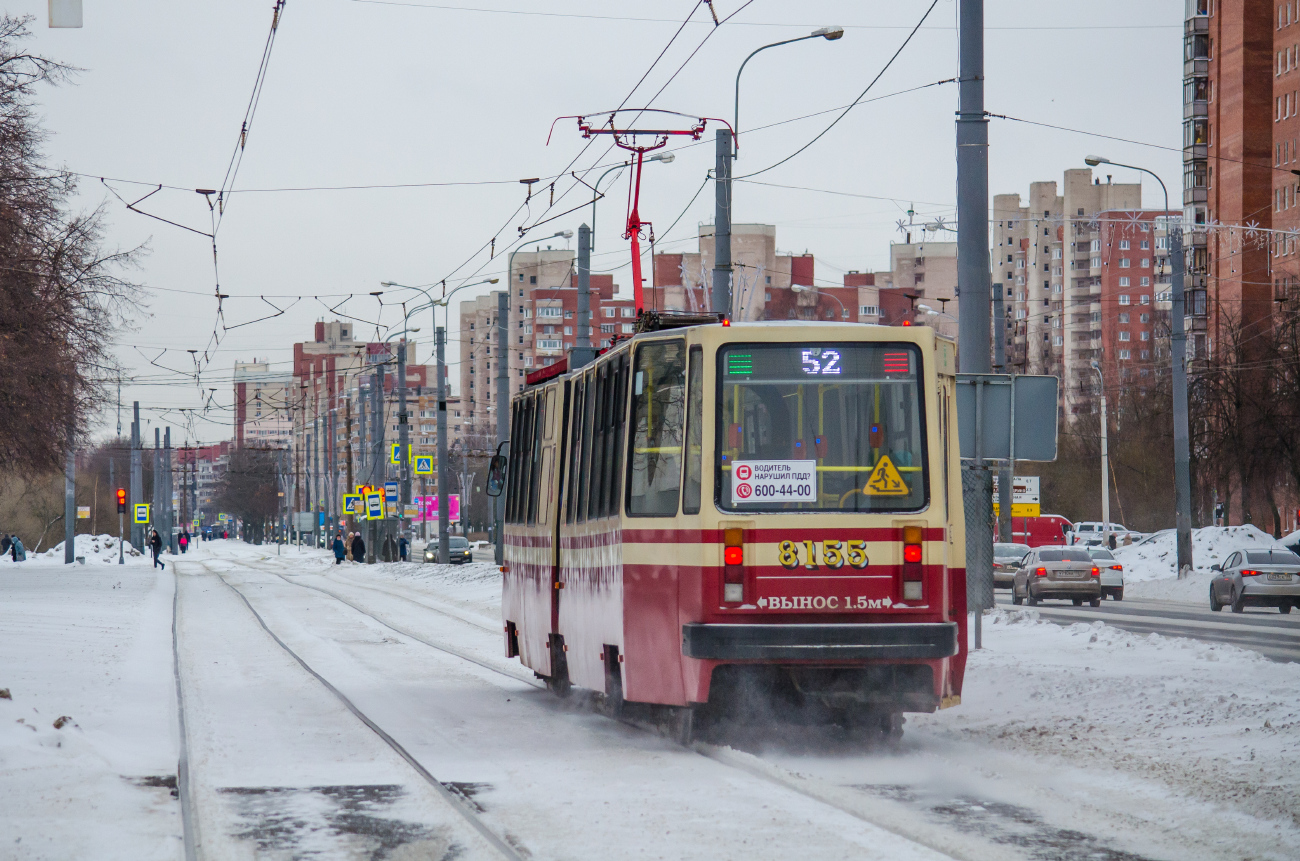 Санкт-Петербург, ЛВС-86К № 8155; Санкт-Петербург — Трамвайные линии и инфраструктура