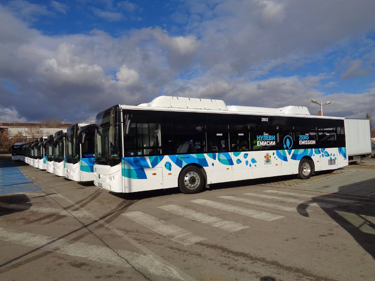 София, Yutong E12 № 2802; София — Официално представяне на новите електробуси  Yutong E12 LF — 12.12.2018