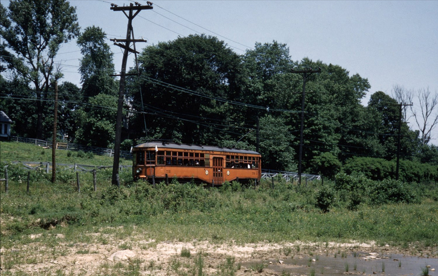 Западная Пенсильвания, Четырёхосный моторный Cincinnati № 711; Западная Пенсильвания — 13.07.1952 — Последняя поездка по линии Ирвин–Гринсберг